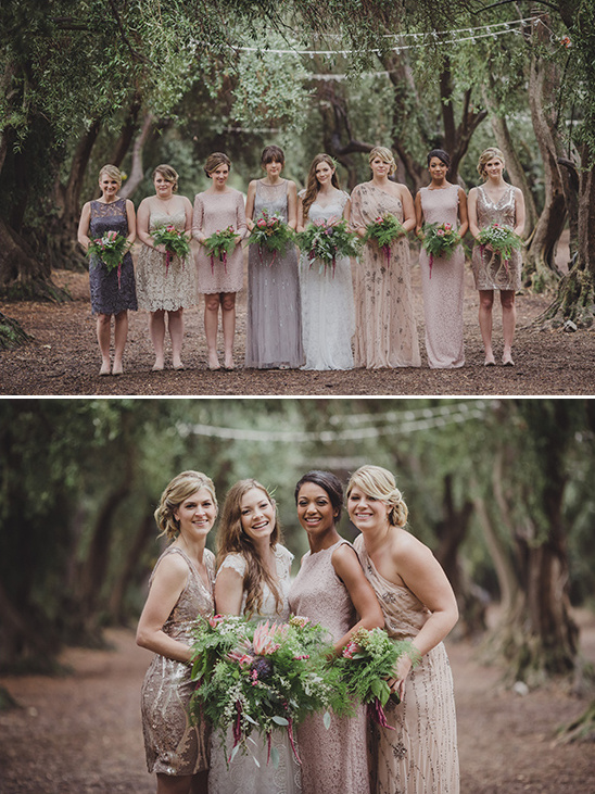 pink and grey bridesmaid dresses @weddingchicks