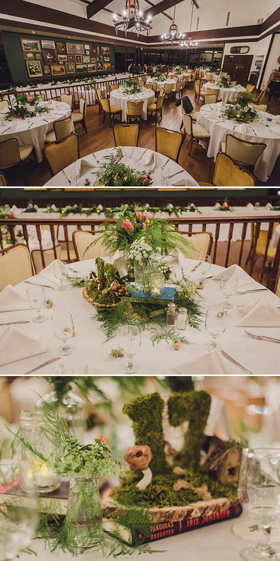 nature and book inspired centerpieces @weddingchicks