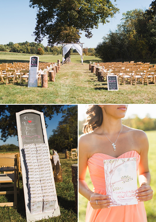 outdoor ceremony and program booklets @weddingchicks