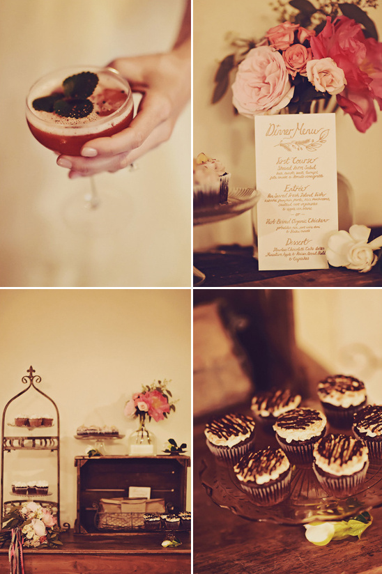 reception cocktails and desserts @weddingchicks