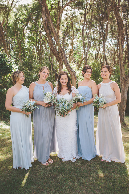 Blue bridesmaid dresses from The Dessy Group @weddingchicks