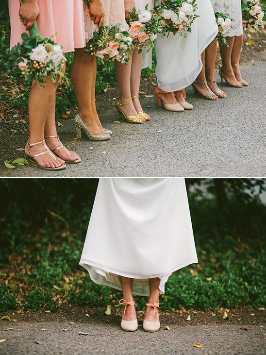 mismatched bridesmaid shoes @weddingchicks