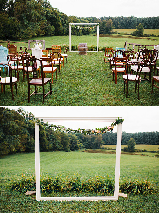 frame your surroundings ceremony backdrop