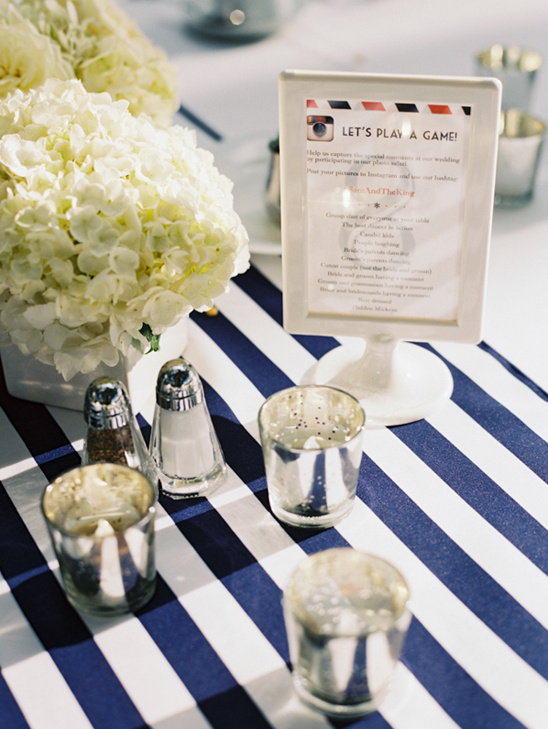 cute table number and instagram game @weddingchicks