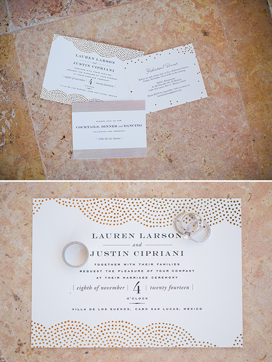 cream and gold classy wedding invites @weddingchicks