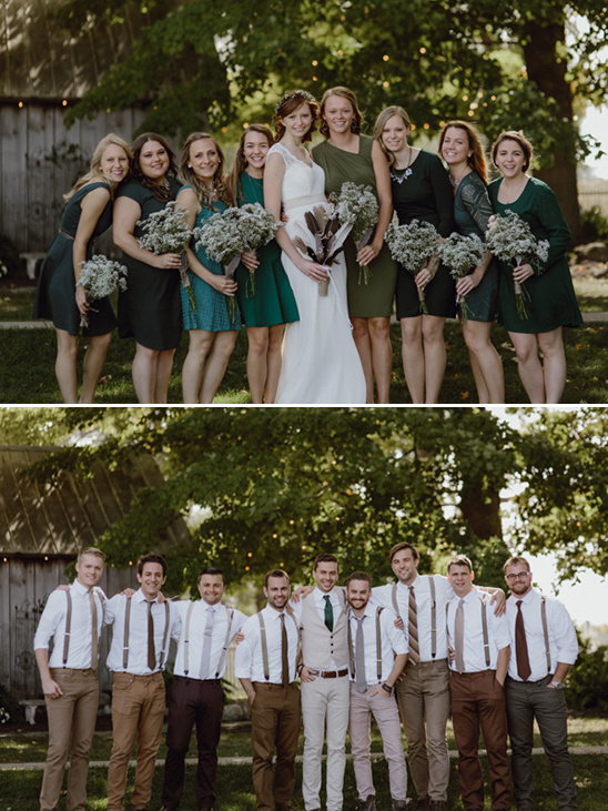 assorted bridesmaids and groomsmen looks @weddingchicks