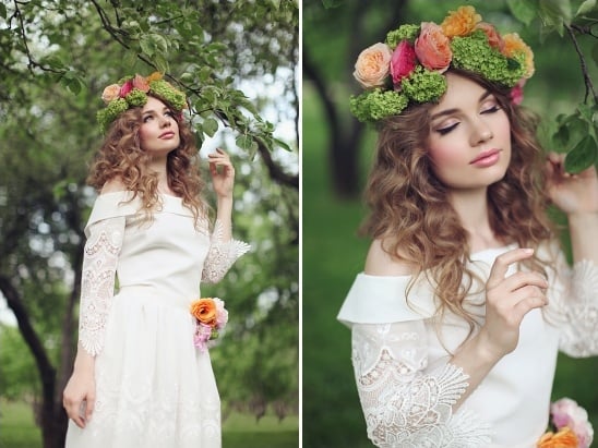 bohemian bridal makeup by Yulia Zubareva of Upmakeup