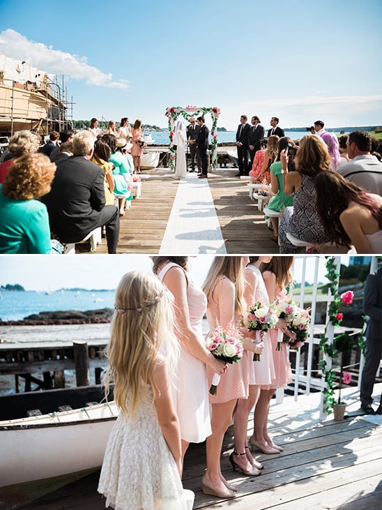 Boothbay Harbor Shipyard wedding ceremony @weddingchicks