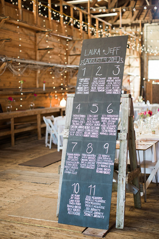 chalkboard seating assignment @weddingchicks