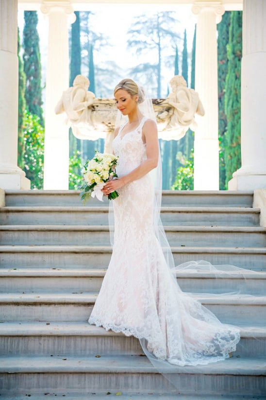 classic lace overlay wedding dress @weddingchicks