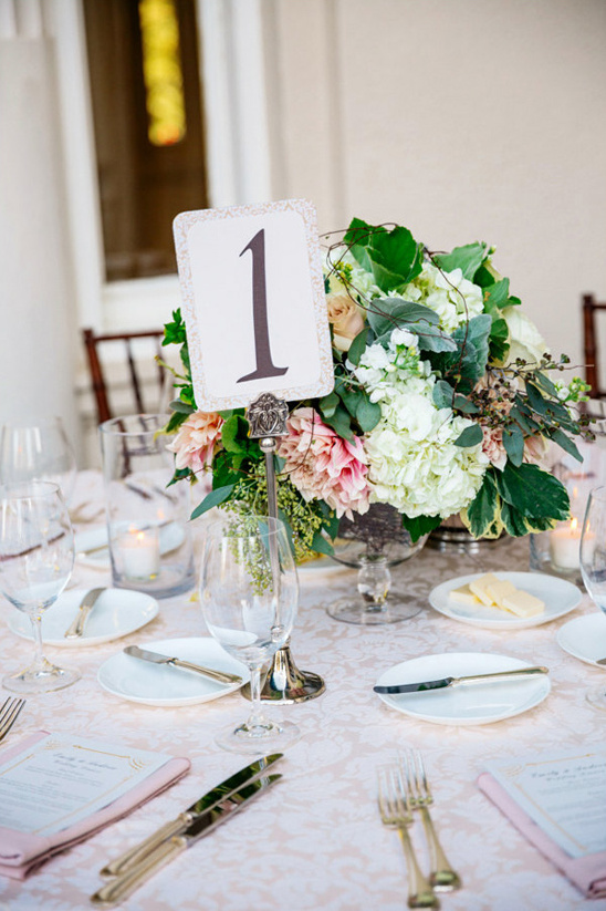 silver stand table number @weddingchicks
