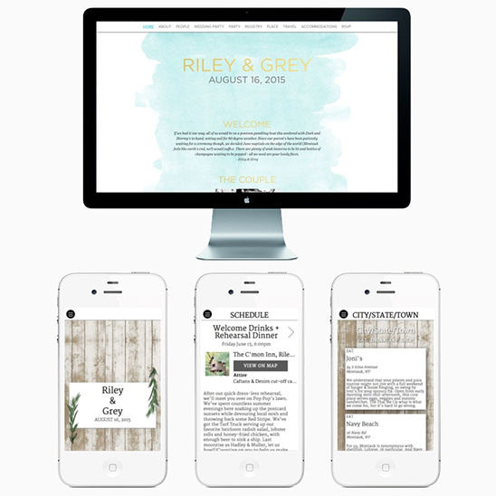 Luxury wedding websites from Riley & Grey. @weddingchicks