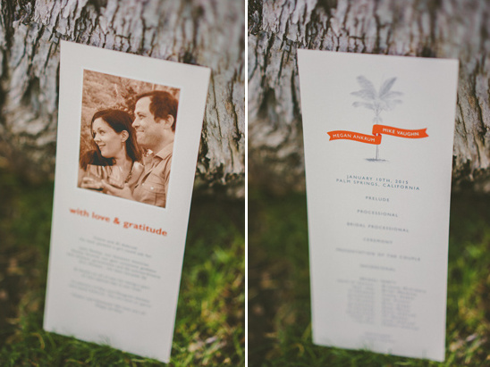 Wedding invitation with couple photo and ceremony details