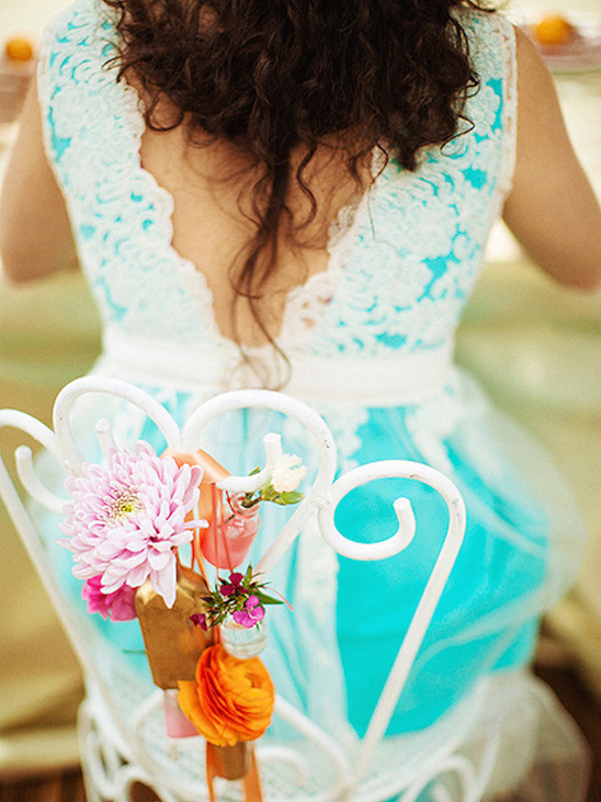 cute bride to bes flower accented seat @weddingchicks