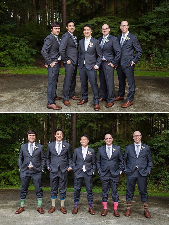 dapper groomsmen with funky socks @weddingchicks