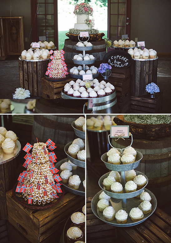 cupcake bar wedding desserts @weddingchicks