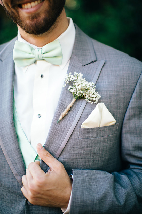 Mint and gray groomsman ideas @weddingchicks