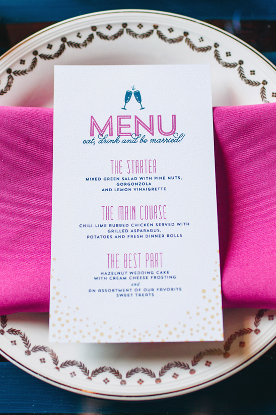 classy and clean menu design @weddingchicks