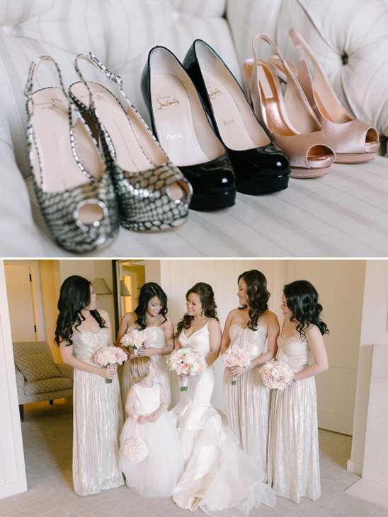three pairs of wedding shoes @weddingchicks