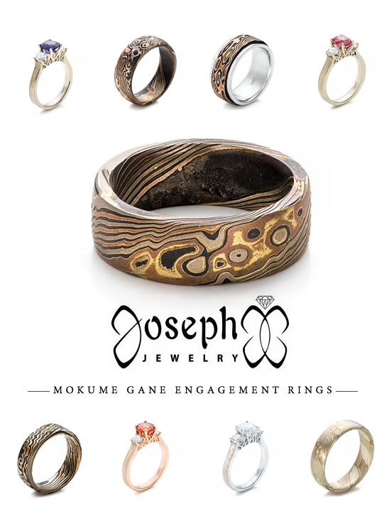 Mokume Gane Engagement Rings from Joseph Jewelry