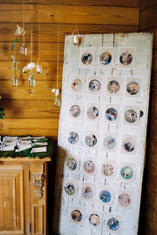 puppy picture table names @weddingchicks