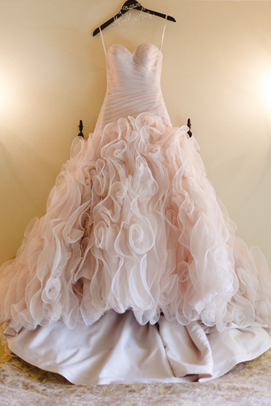 Allure pink blush wedding gown @weddingchicks