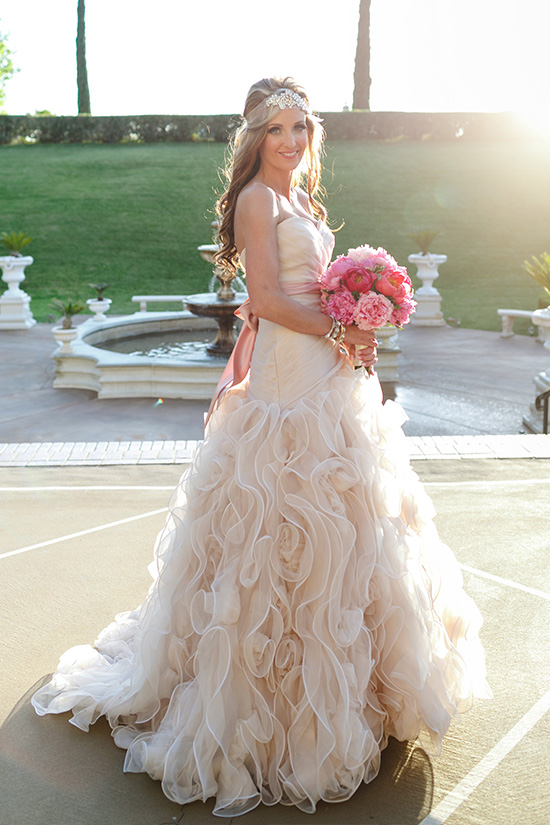 Allure blush wedding gown @weddingchicks