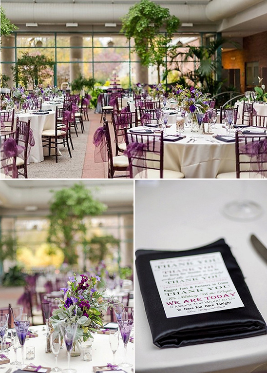 purple wedding reception @weddingcicks