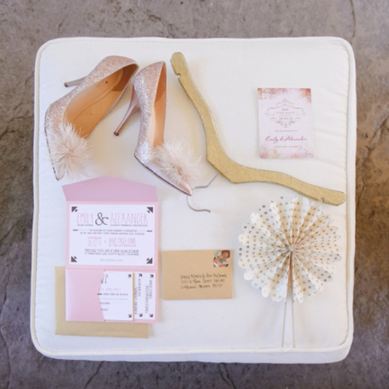 pink and gold wedding accessories @weddingchicks