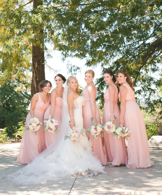 pink bridesmaids @weddingchicks