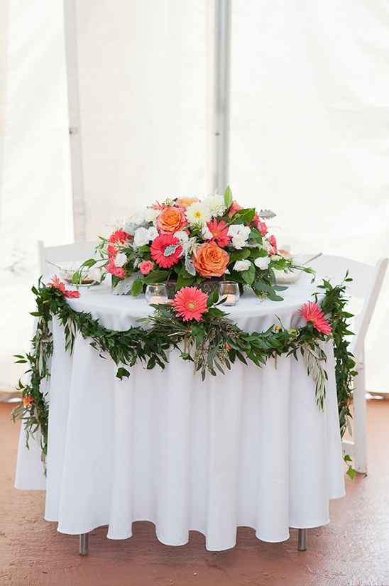 floral filled sweetheart table @weddingchicks