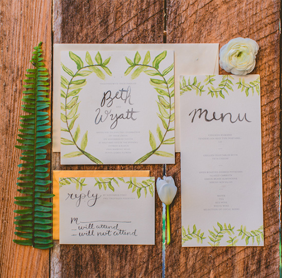 forest inspired wedding invitation @weddingchicks