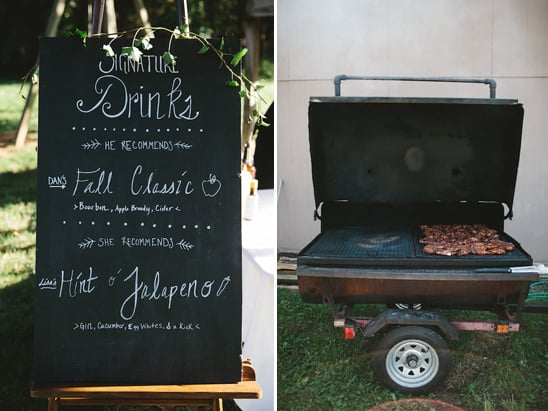 signature drinks and mobile barbecue @weddingchicks