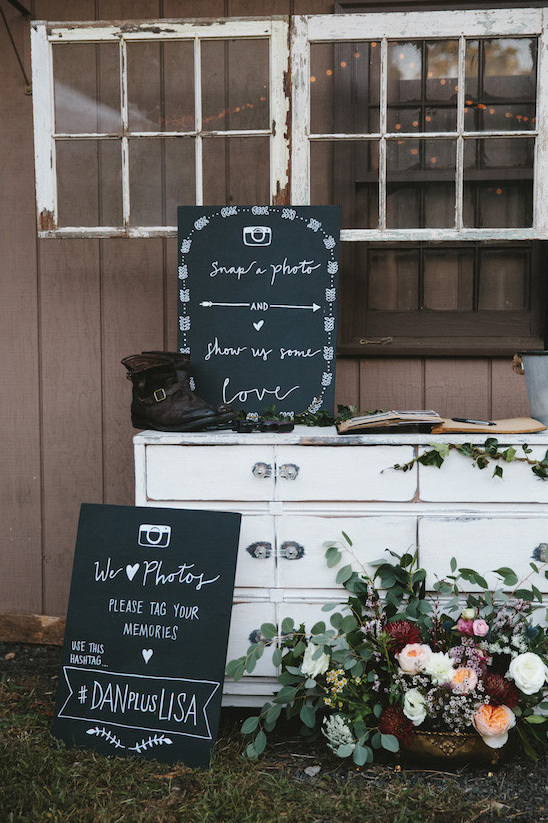 cute welcome signs and guest book table @weddingchicks