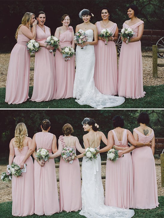 elegant pink wedding dresses
