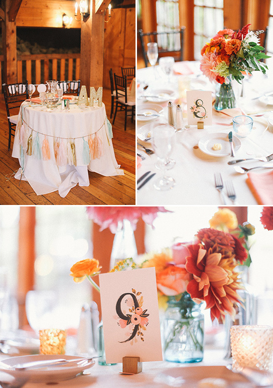 flower themed wedding table numbers @weddingchicks