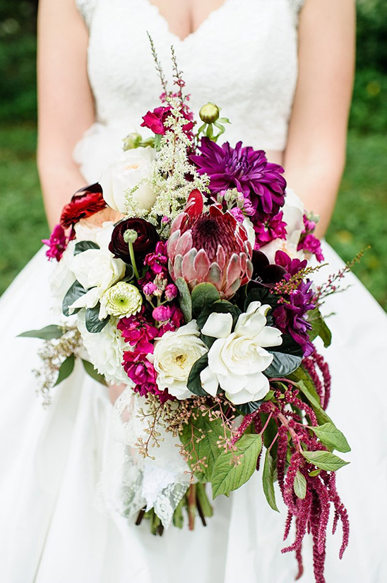 beautiful purple and white bouquet @weddingchicks