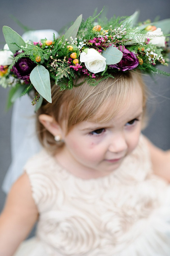 flower girl floral crown @weddingchicks