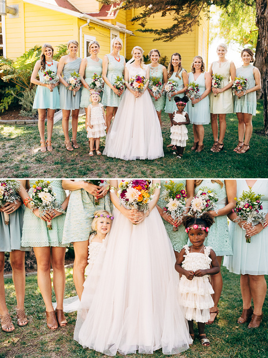 bridesmaids and flower girls @weddingchicks