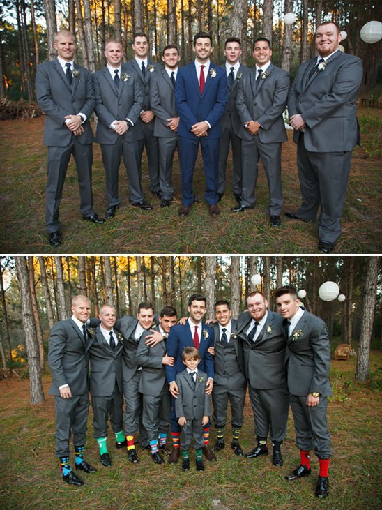 charcoal groomsmen with funky socks @weddingchicks