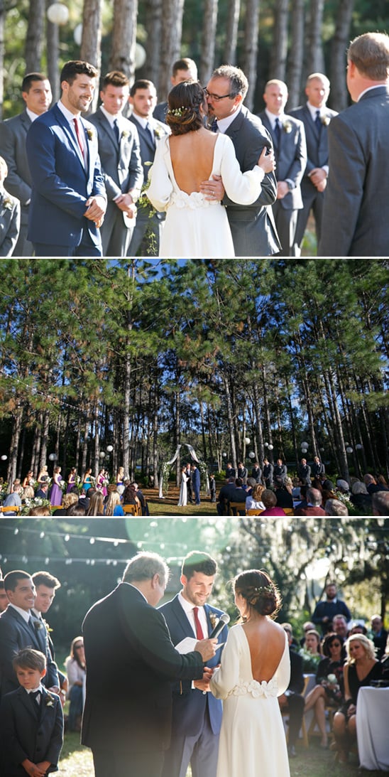 forested wedding ceremony @weddingchicks
