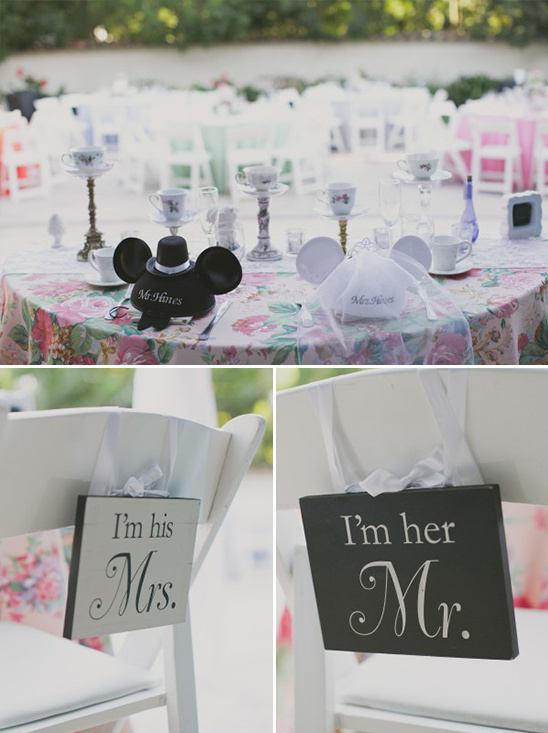 mr and mrs mickey themed sweetheart table @weddingchicks