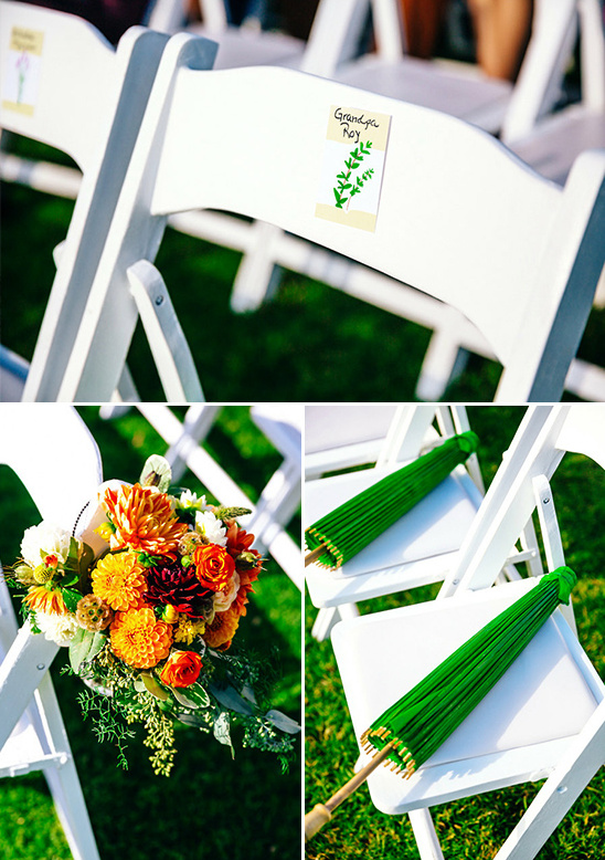 green ceremony decor ideas @weddingchicks
