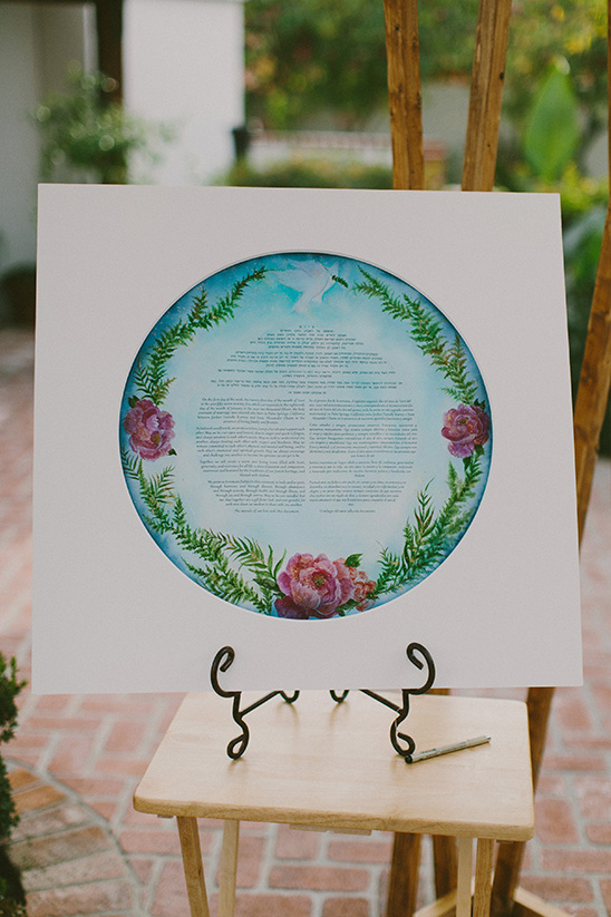 jewish wedding Ketubah and guestbook @weddingchicks