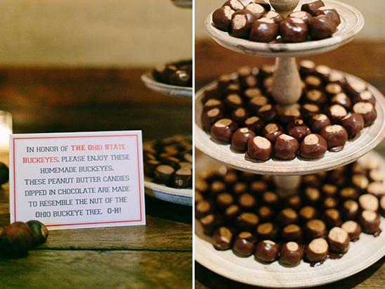 Buckeye candies, a sweet treat inspired by the Ohio State Buckeyes