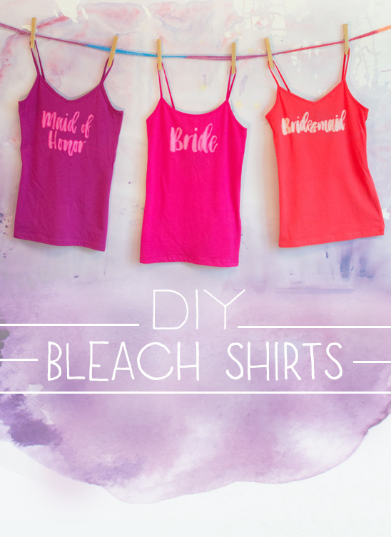 DIY Bleach Shirts @weddingchicks