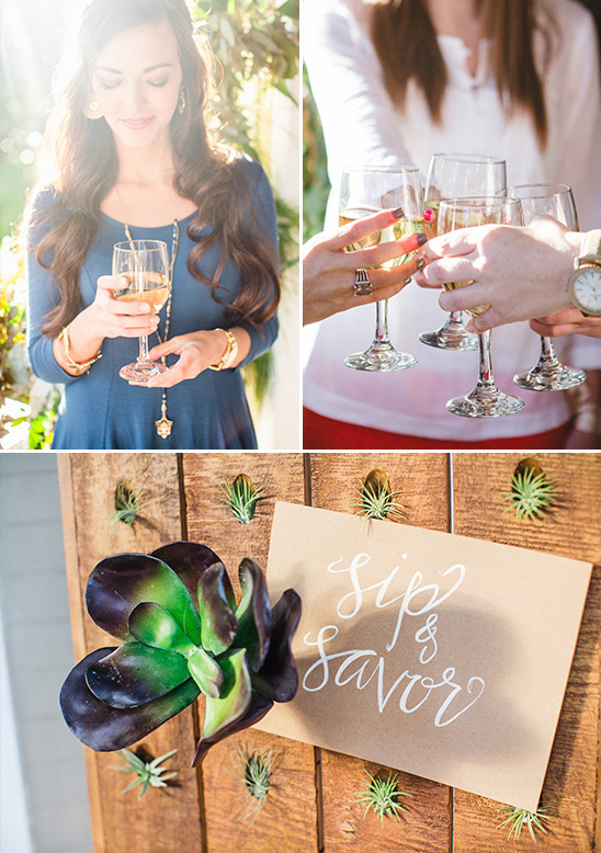 sip and savor bridal party idea @weddingchicks