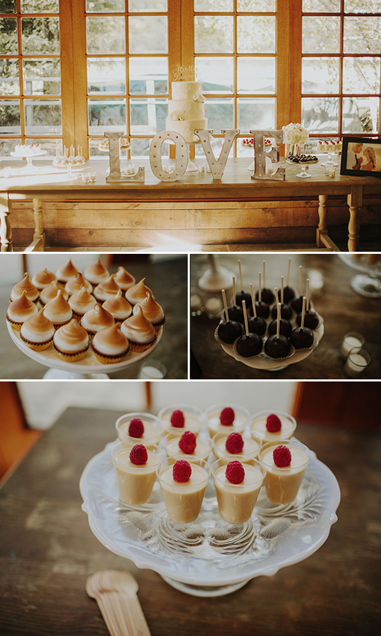 Wedding dessert table with cake and cupcakes, lovely decor
