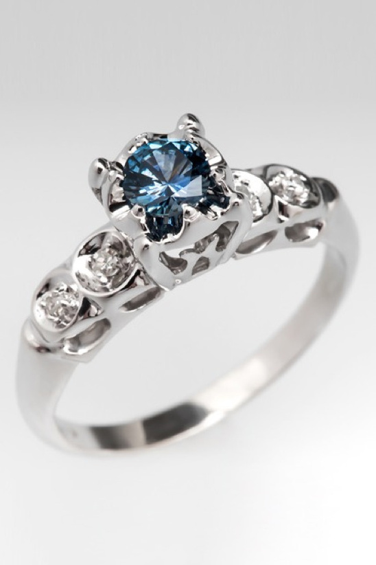 Genuine Montana sapphire engagement ring from EraGem. #wchappyhour