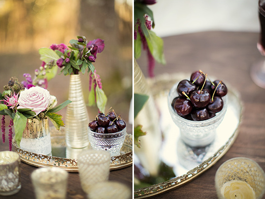 table detail with cherries @weddingchicks